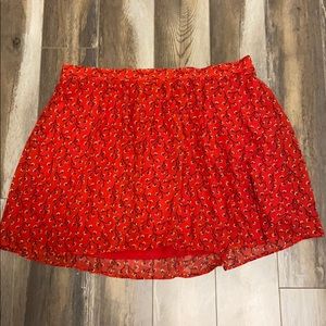 OLD NAVY - red floral skirt